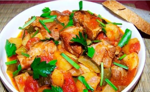 Thịt với rau