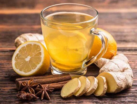 Trà với gừng, chanh, quế và đinh hương để cương cứng lâu dài